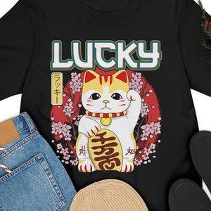 Japanese Maneki Neko Lucky Cat T-Shirt