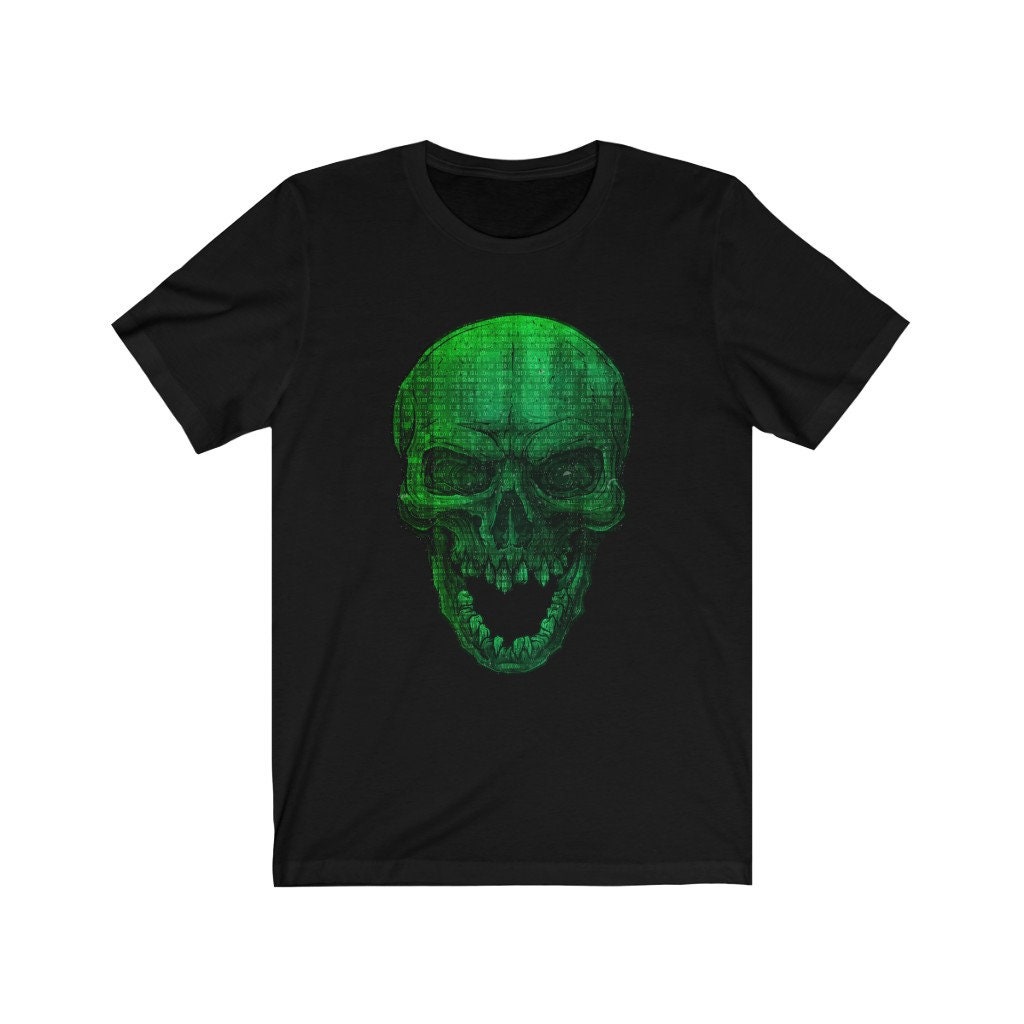 Green Skull T Shirt Etsy