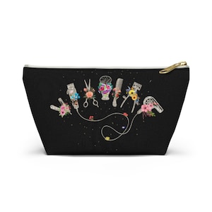 Bolsa para acessórios de cabeleireiro, estilista de cabelo, com fundo em T, presente para cabeleireiro