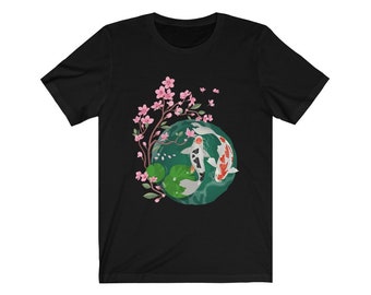 Japanese Koi Fish Cherry Blossom T-Shirt