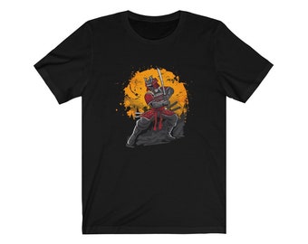 Japanese Samurai Art Vintage Fighter Retro Design T-Shirt