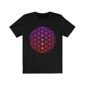 Flower Of Life Chakras Sacred Geometry T-Shirt Unisex
