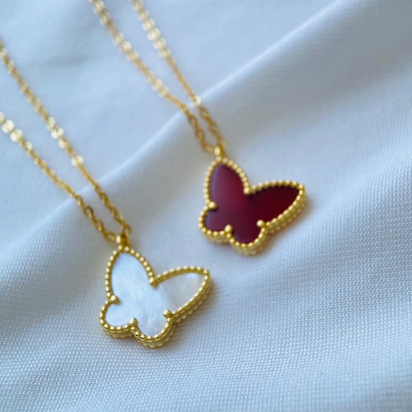 Pieris - Butterfly Necklace | 14K Gold over 925 Silver | Gold-Plated | Designer Inspired