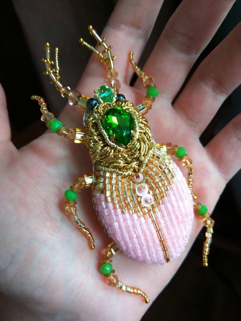 Beaded brooch brooch pin insect brooch beaded insect Etsy