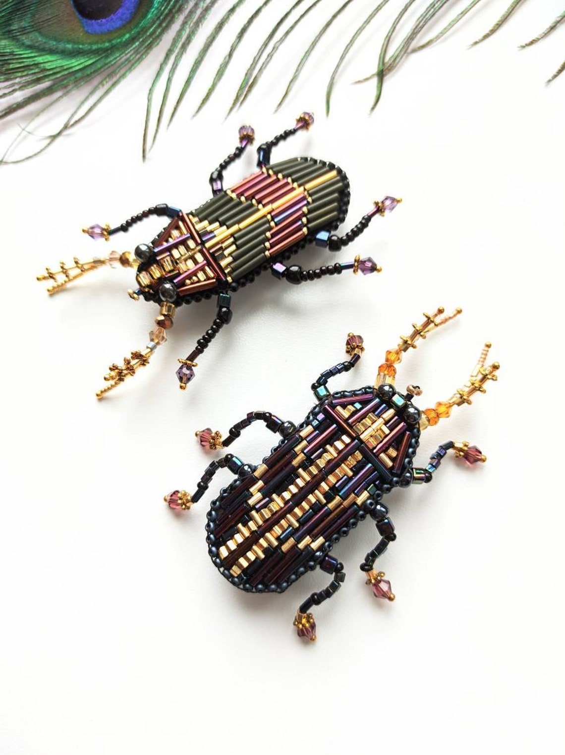 Beetle brooch Dung beetle brooch beadwork brooch Etsy