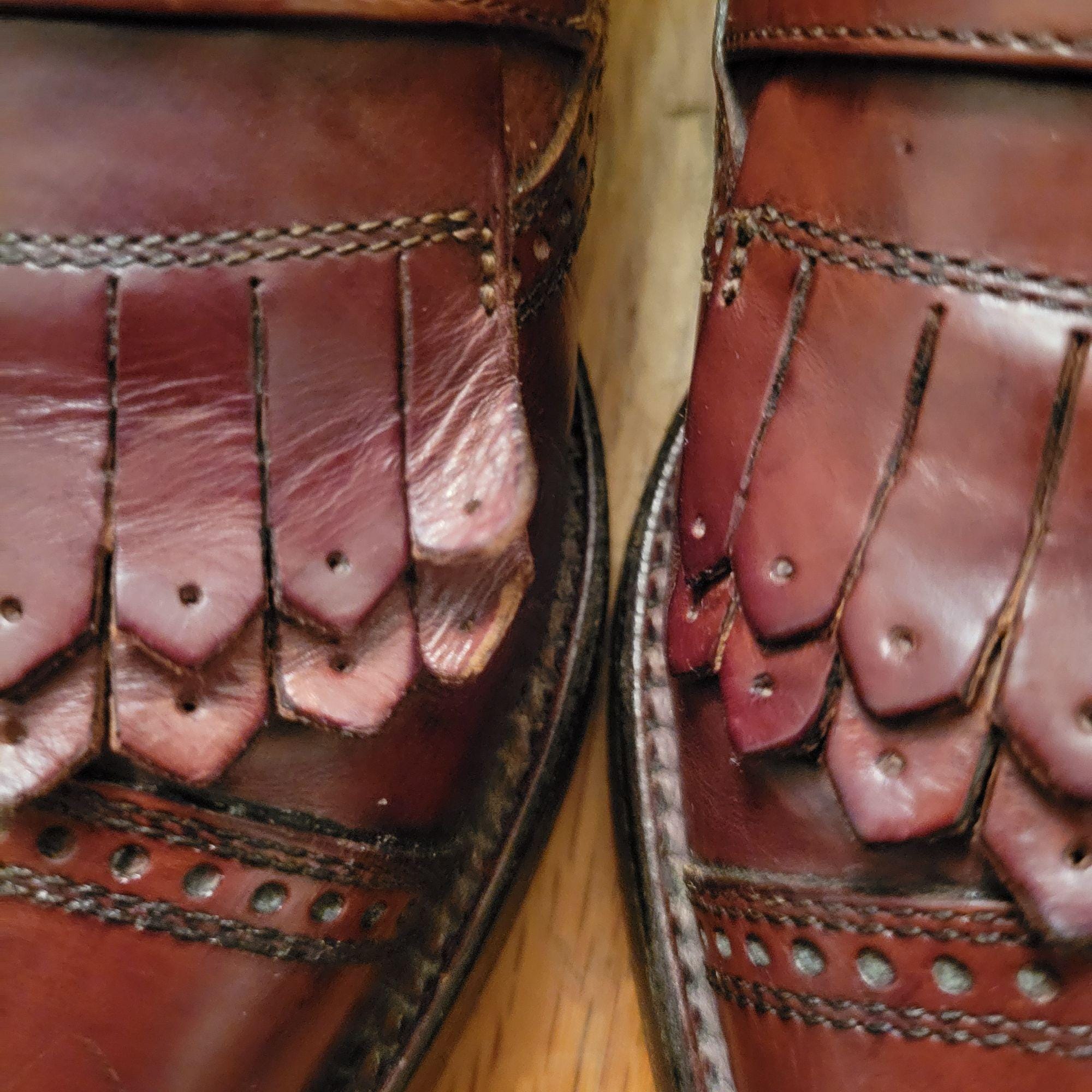 Cole Haan Bragano Brown Italian Leather Loafers Kiltie 