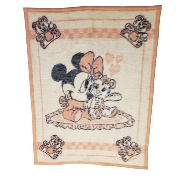 Disney Biederlack Minnie Mouse Blanket Toddler Bed Crib Plush