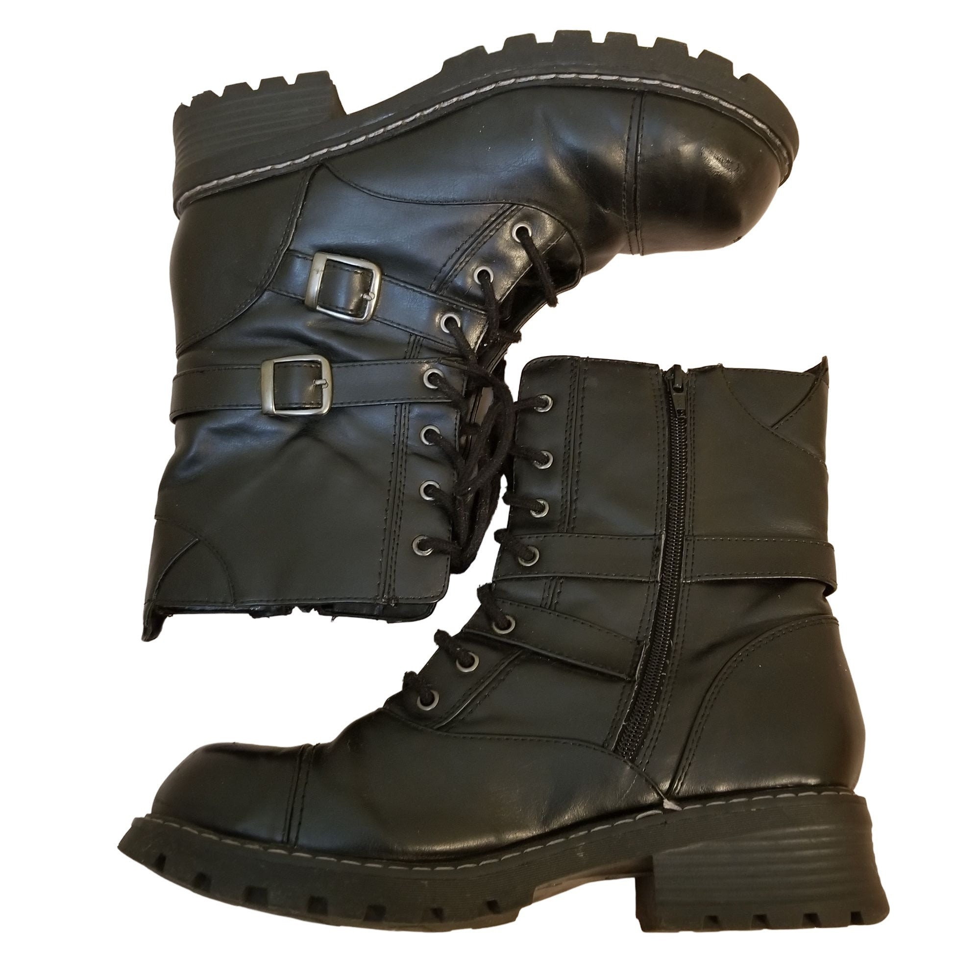 No Boundaries 10 Black Chunky Boots Platform 90s Y2K No Boundaries 10 Black Chunky Boots Platform 90s Y2K