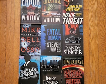 9 Thriller Books Whitlow Jenkins James Singer Legal Suspense Mystery Gift