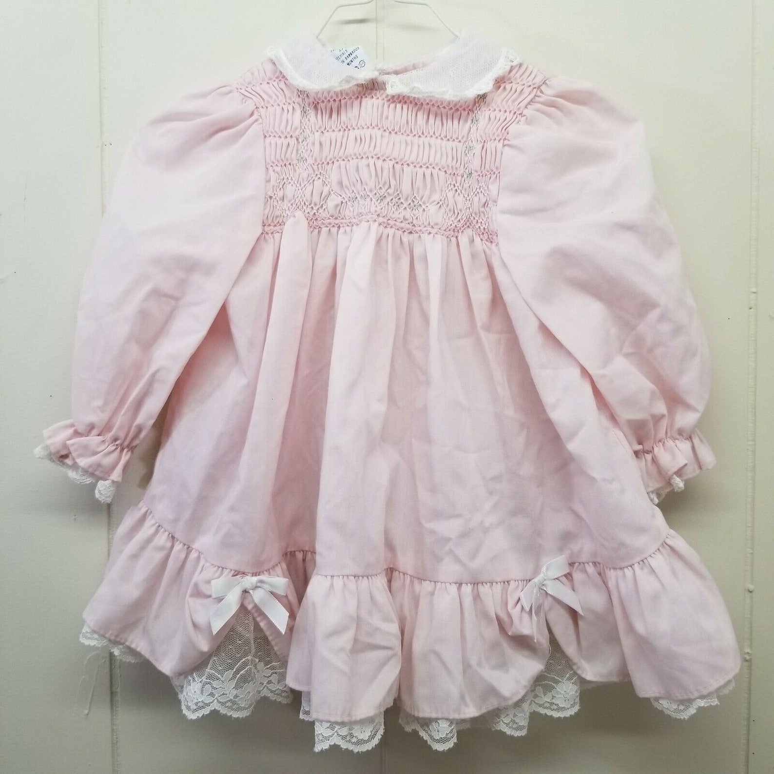 Polly Flinders 12 Months Dress Toddlerpink Lace Smocked | Etsy