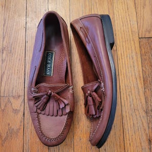 Allen Edmonds Kilty Moccasin Loafer Brown Leather 10.5 Nashua Tassel Non Slip Kiltie Tassel Loafer - Etsy New Zealand main image 4