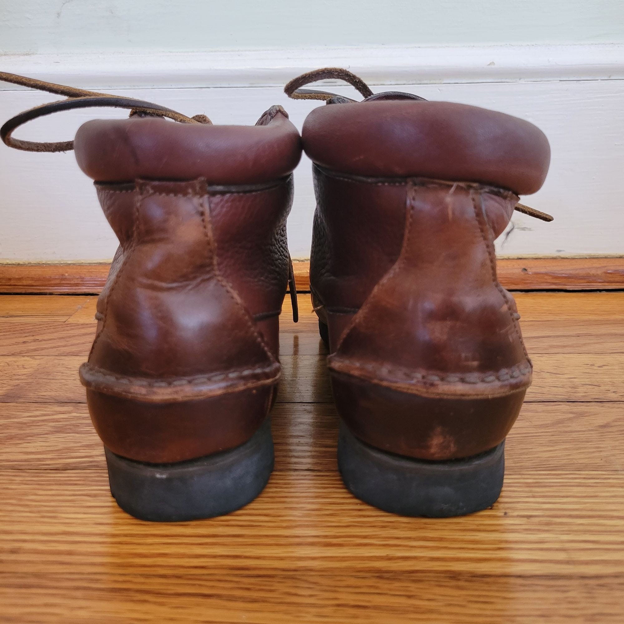 Timberland 7M Brown Leather Hiking Work Boots Waterproof  display picture 3