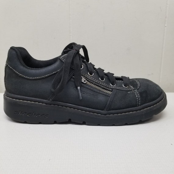 chunky black skechers