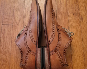 Cole Haan Air 12M Tan Brown Leather Dress Shoes Wingtips  display picture 1