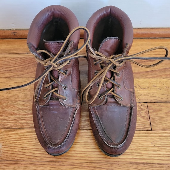 Timberland 7M Brown Leather Hiking Work Boots Waterproof  display picture 1