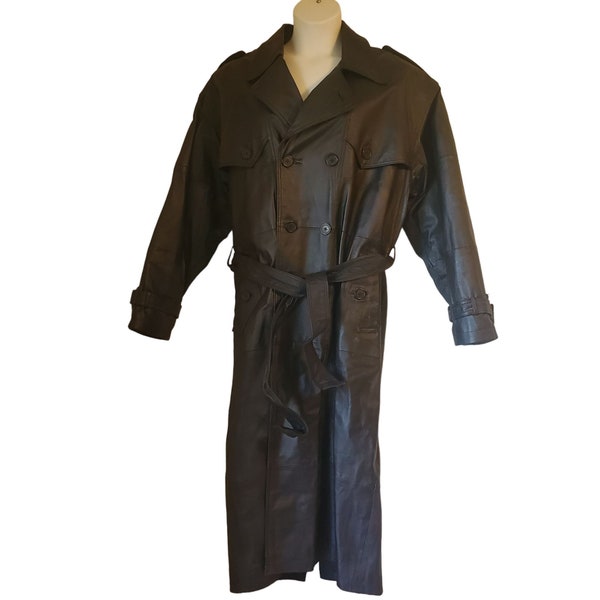 Mens Phase 2 Leather Trench Coat - Etsy