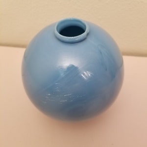 Swirl Blue Lightning Rod Glass Globe ONLY Round Ball Lawn Ornament Decoration Vintage