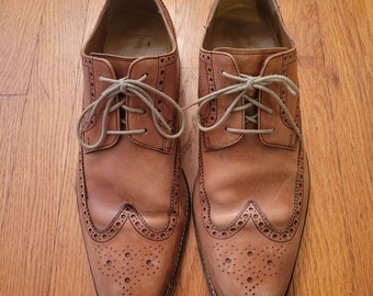 Cole Haan Air 12M Tan Brown Leather Dress Shoes Wingtips  display picture 2