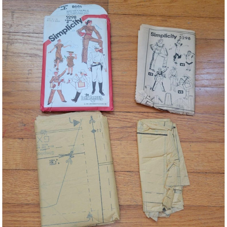 Little Ranger Pattern Simplicity 5298 Lone Ranger Costume Sewing Pattern 10-12 Boys Girls ...