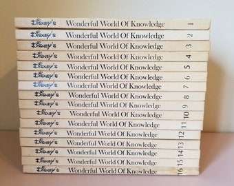 Disney Wonderful World of Knowledge Book Set 1971 Grolier Teacher Home School