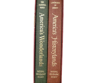 Set National Geographic Americhe Storie Terre Meraviglie Libri d'epoca Mappe
