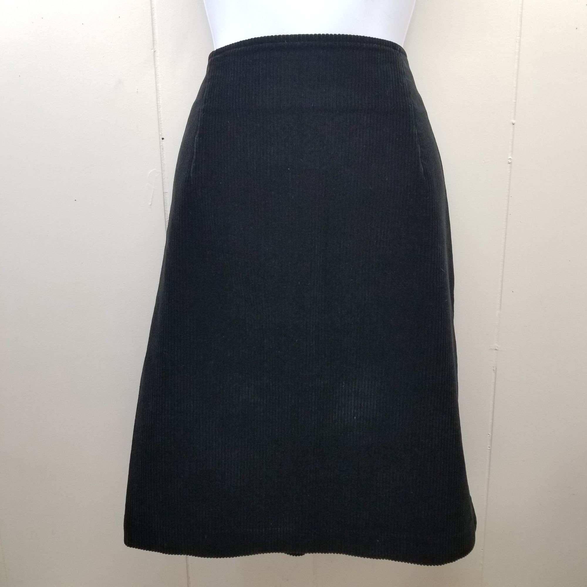 Black Corduroy Skirt Etsy UK