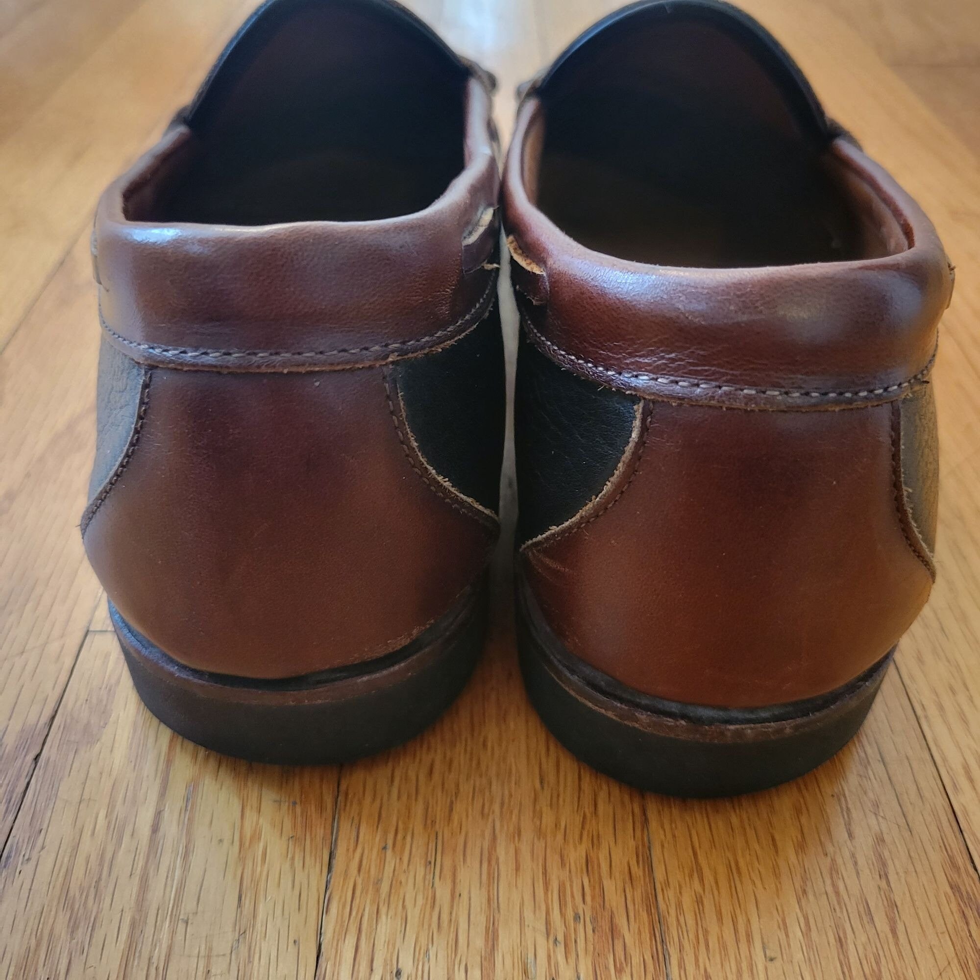 Allen Edmonds 13 NASHUA Wing Tip Brown Black Leather Tassel 