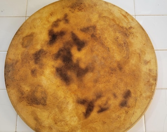 Piedra para pizza redonda de cerámica color beige de 40 cm (16 pulgadas) sin marca