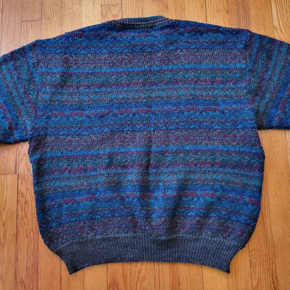 Robert Banks XL Merino Wool Sweater Pullover Geom… - image 2