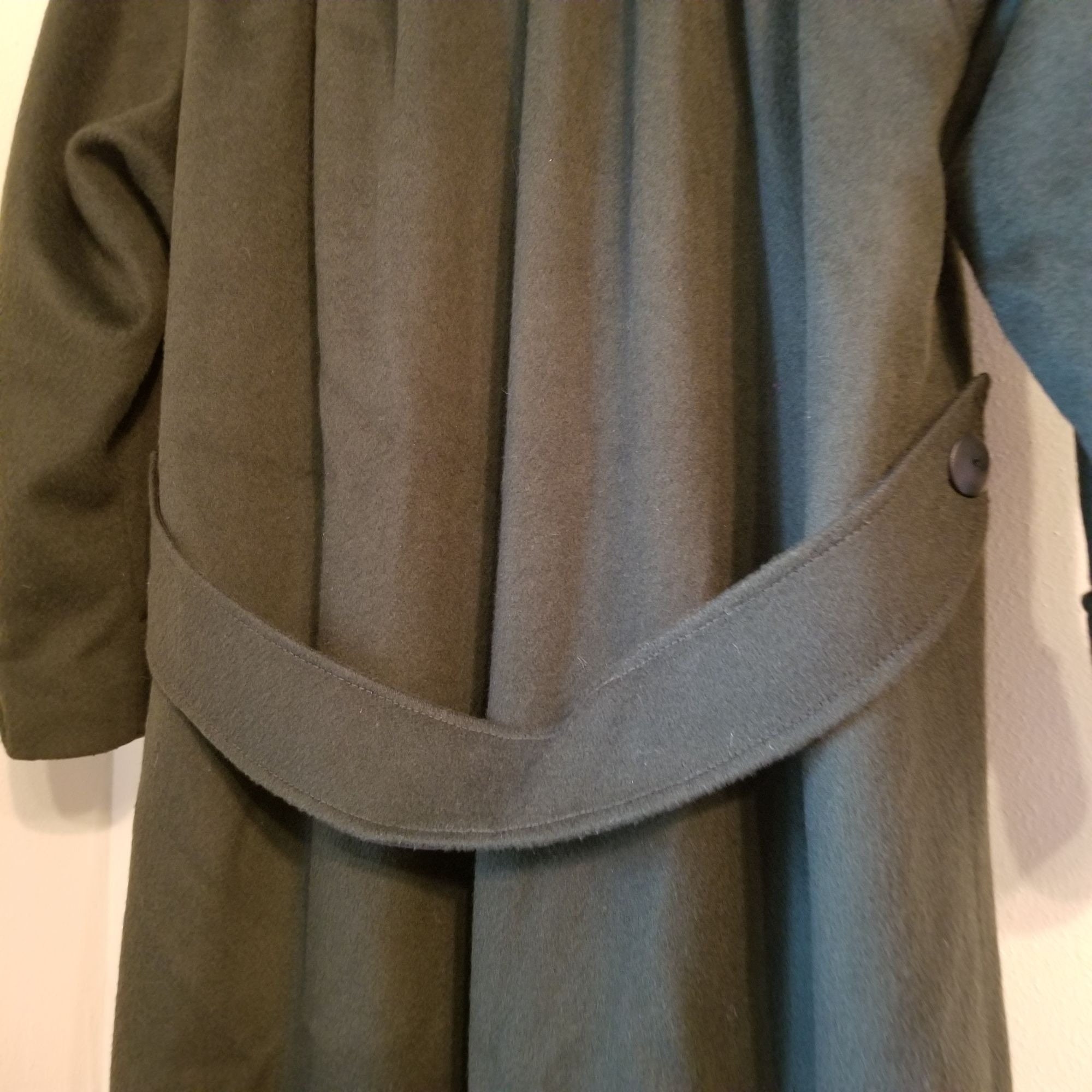 Prima Lana L XL Green Vintage Wool Trench Coat Pockets 80s USA Etsy UK