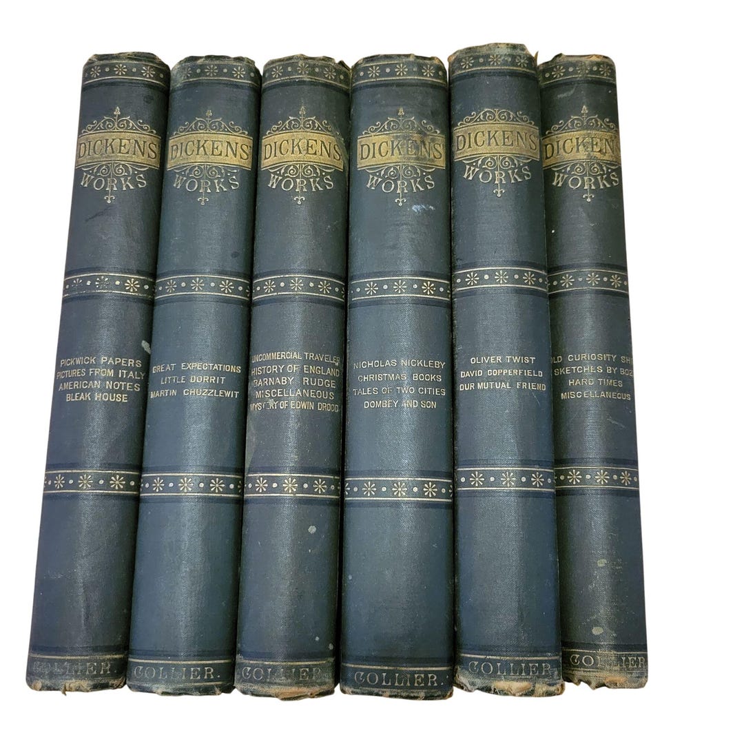 Collier Dickens Unabridged Works 6 Volumes Green Books 1883