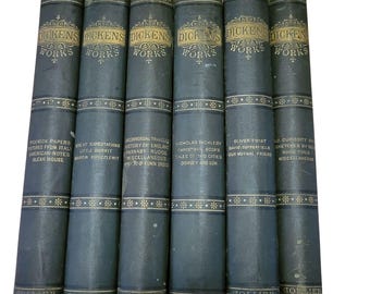 Collier Dickens Unabridged Works 6 Volumes Green Books 1883