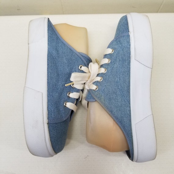 blue denim trainers