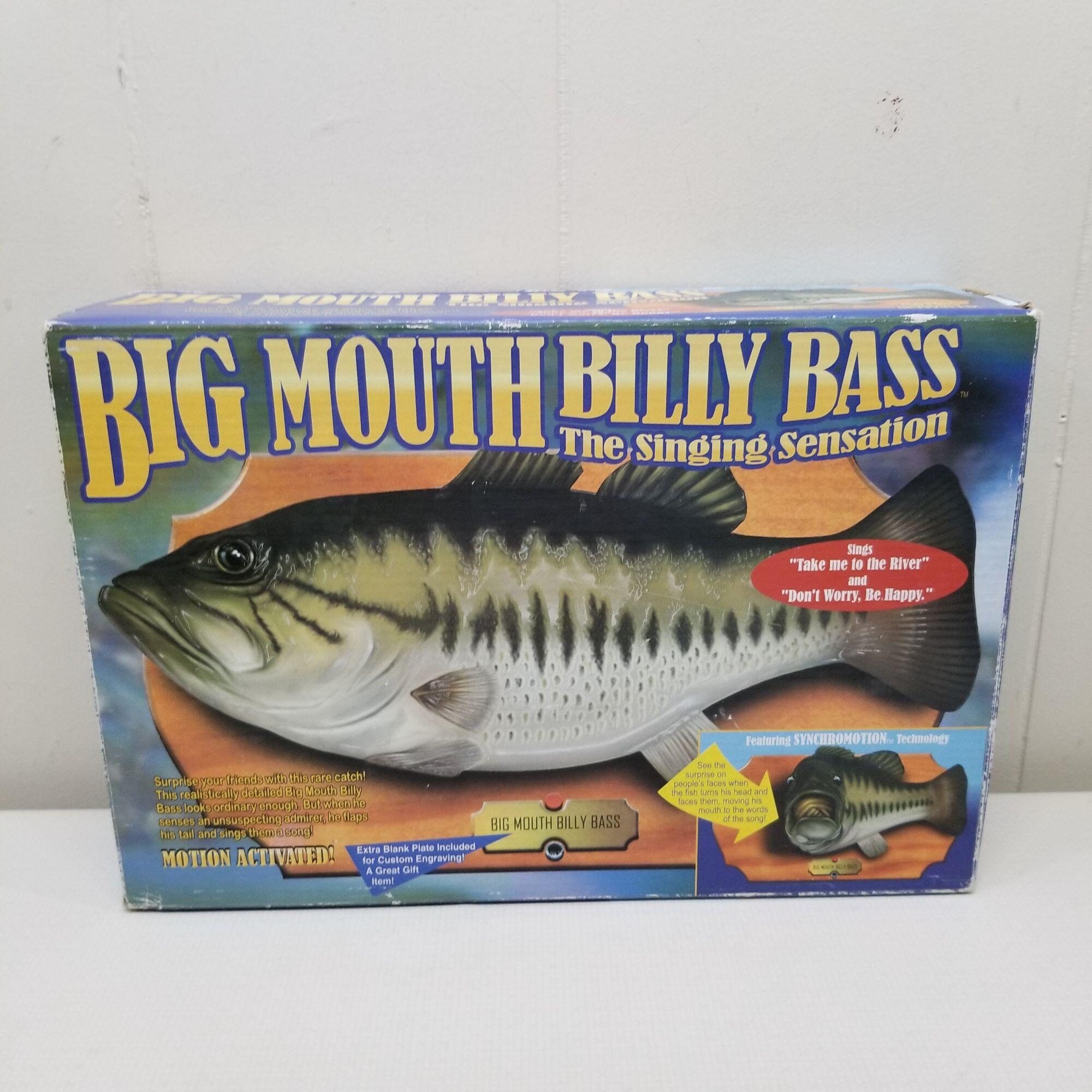 Vintage 1999 Big Mouth Billy Bass Gemmy Singing Fish Be Happy/Take Me to River 