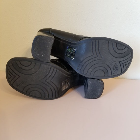 Somethin Else Skechers Black 8.5 Chunky 90s Heels Pumps - Etsy