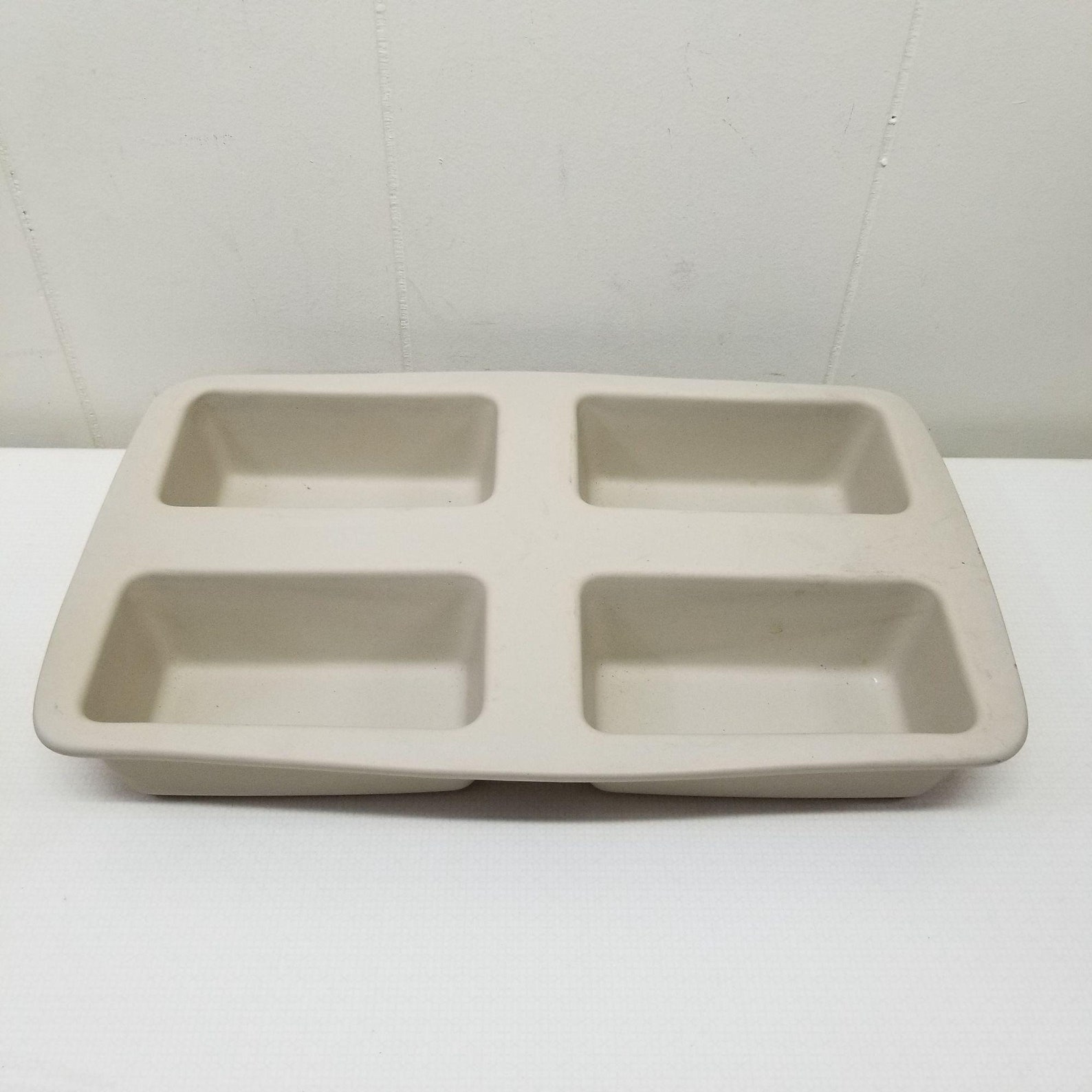 Pampered Chef Stoneware 4 Mini Bread Loaf Pan USA Family Etsy