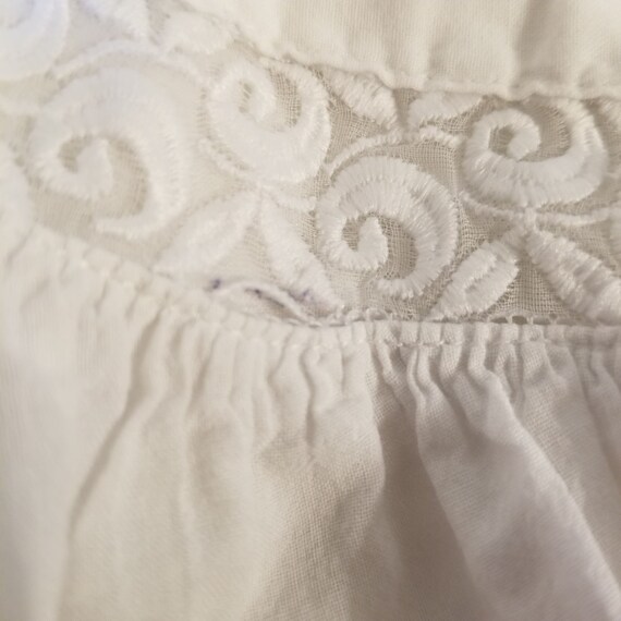 Eileen West M White Nightgown Vintage Modest Maxi… - image 5