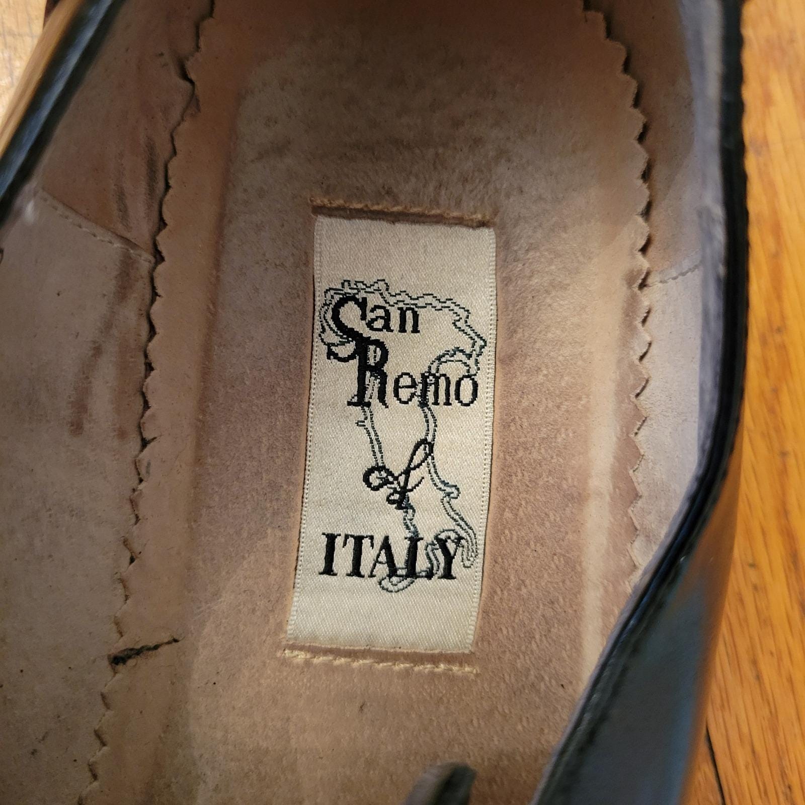 San Remo Italy Black Leather Square Toe Lace Up Dress Shoes 9‎ Twee Academia San Remo Italy Black Leather Square Toe Lace up Dress Shoes  main image 2