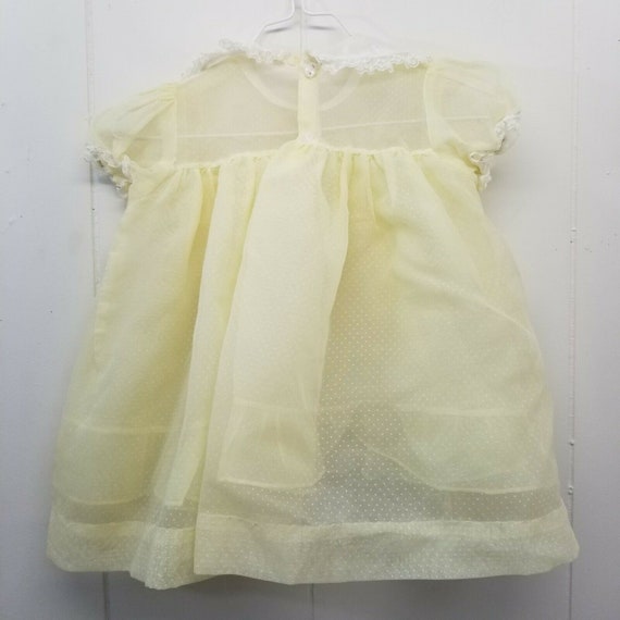 Yellow Sheer Full Circle Dress Toddler Baby Embro… - image 6