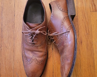 Cole Haan Air 12M Brown Leather Dress Shoes Wingtips Oxfords  display picture 1