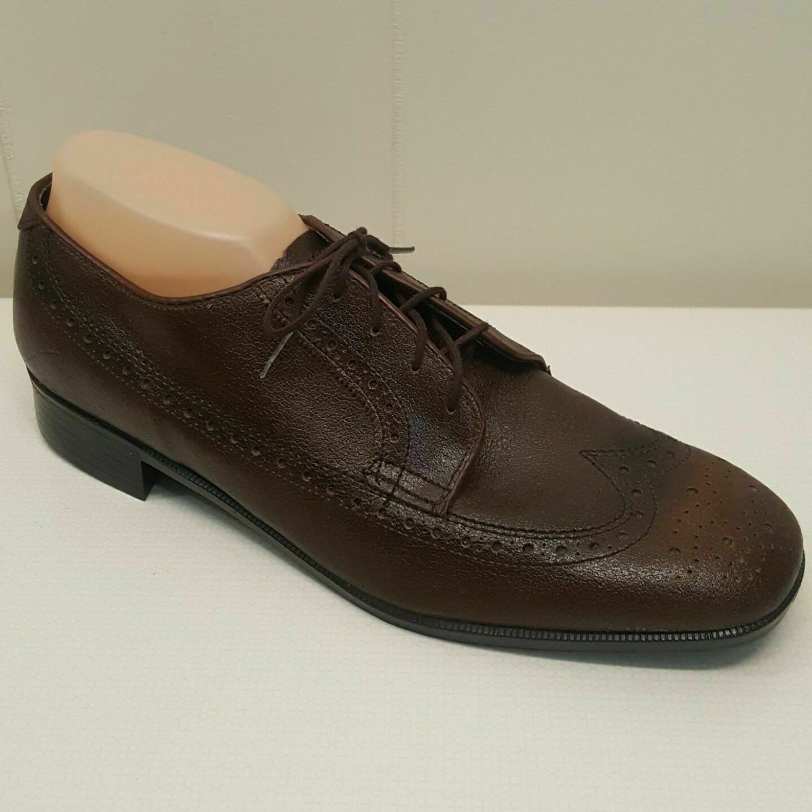 Vintage Stuart Mcguire Brown Shoes Leather Wingtip Lace up | Etsy