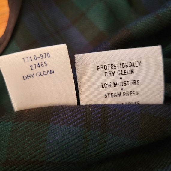 Pendleton 14 Black Watch Navy Green Plaid Wool Ju… - image 5