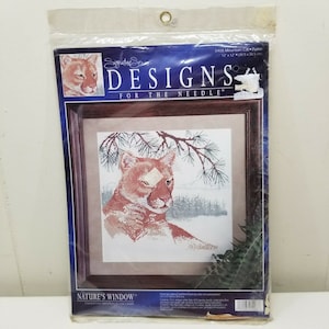 Signature Series Designs 5408 Mountain Cat Puma Counted Cross Stitch Kit 12x12