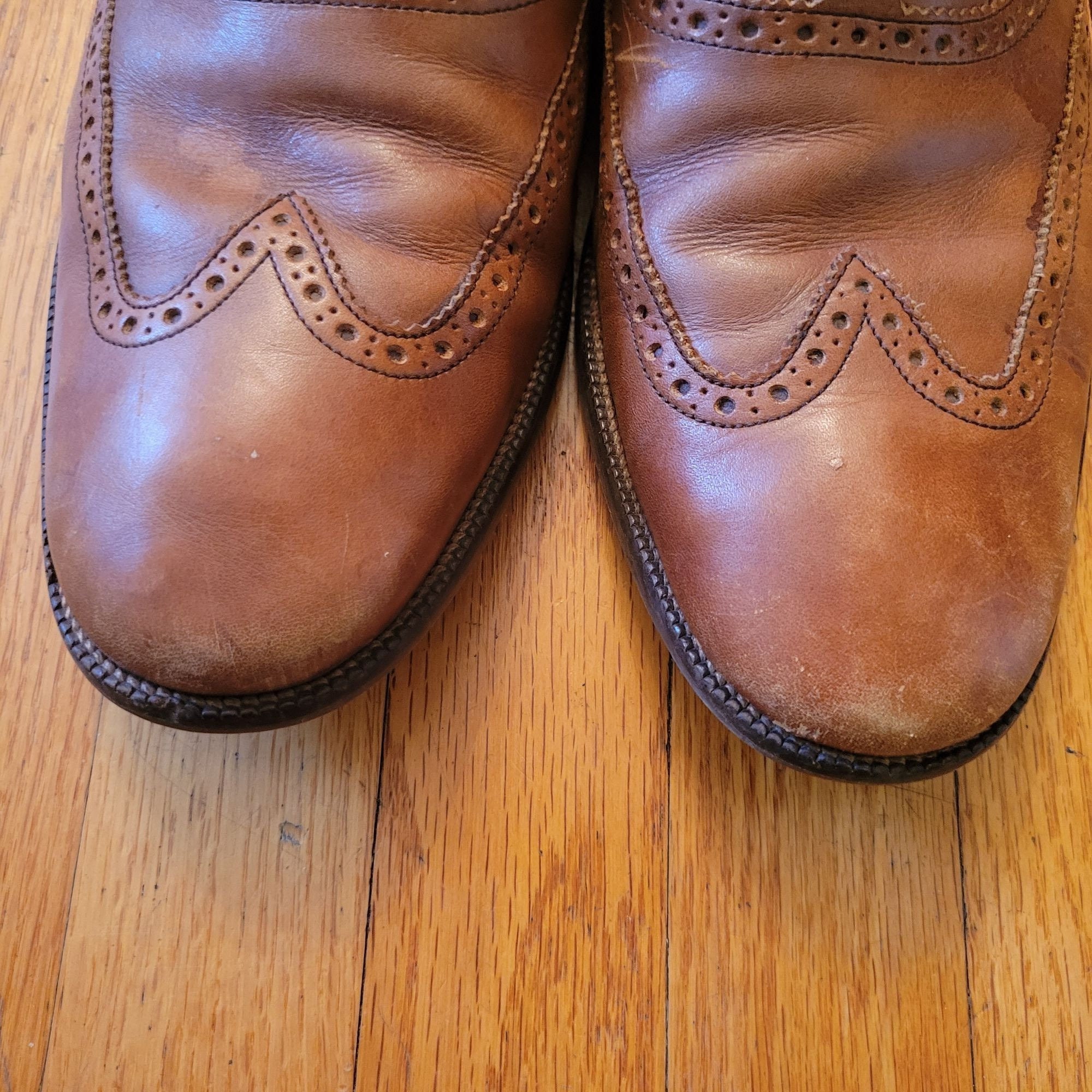 Cole Haan Williams Wingtip Full Brogue Brown Leather Business Wedding Sz:12 M Some shoes are worn. These are experienced. ? The Wingtip  main image 4