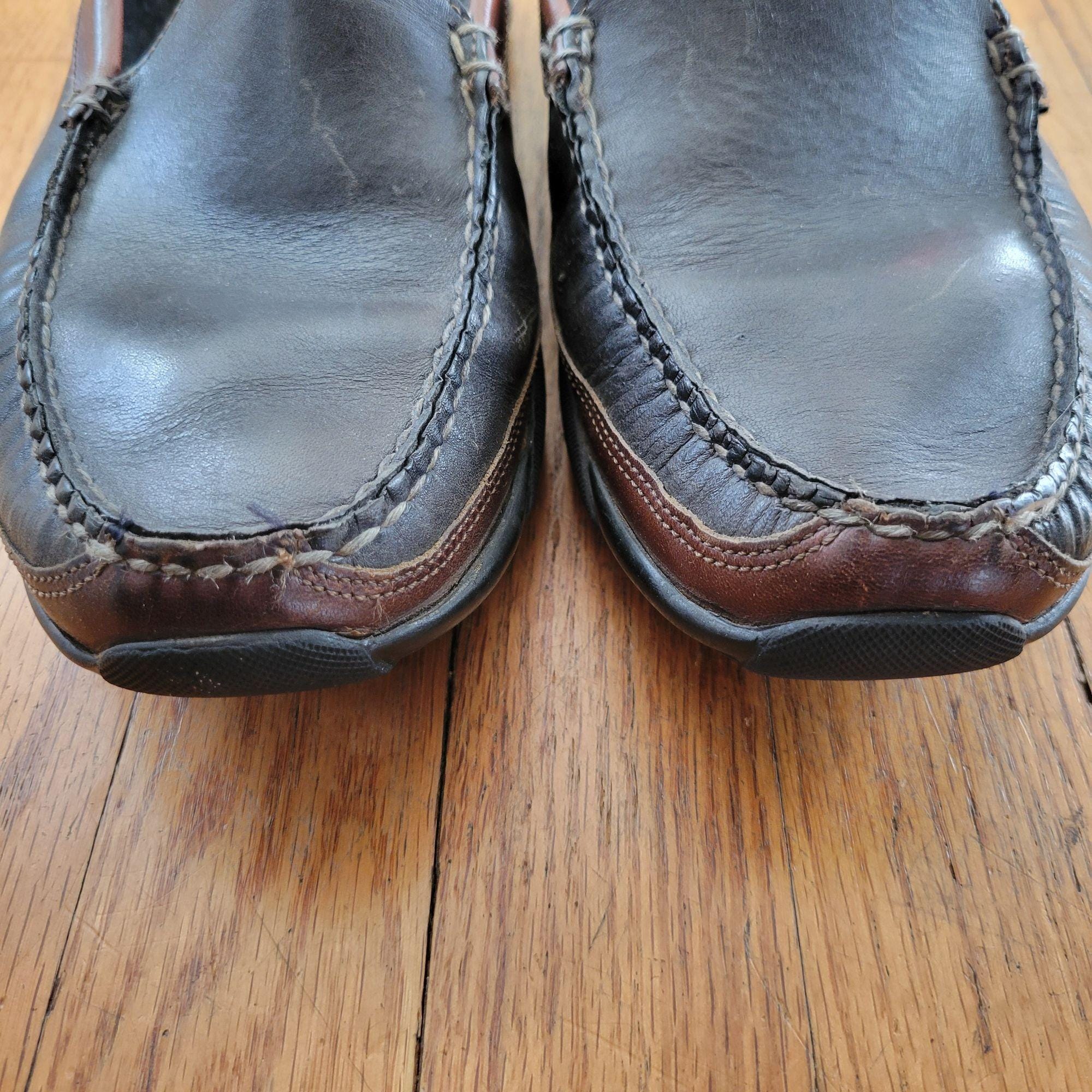 Allen Edmonds Boulder 11 3E Brown Black Leather Slip On Loafers Twee Preppy Acad Allen Edmonds Boulder 11 3E Brown Black Leather Slip on  main image 4