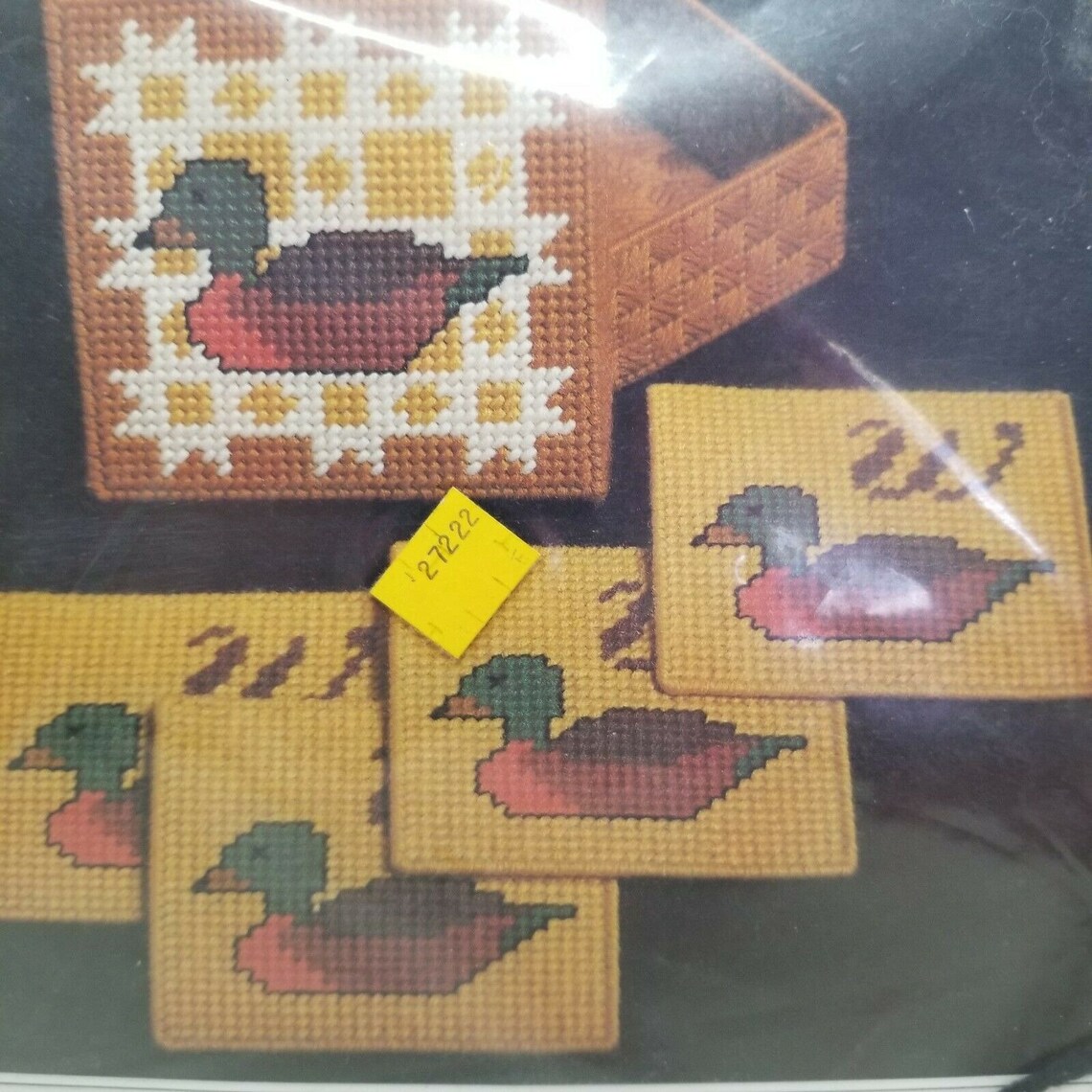Needlepoint Coasters 2534 Duck Kit Coaster Caddy Plastic Etsy