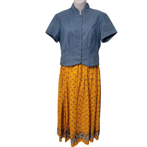 knee length dresses for ladies Denim Maxi Shirtdress main image 1