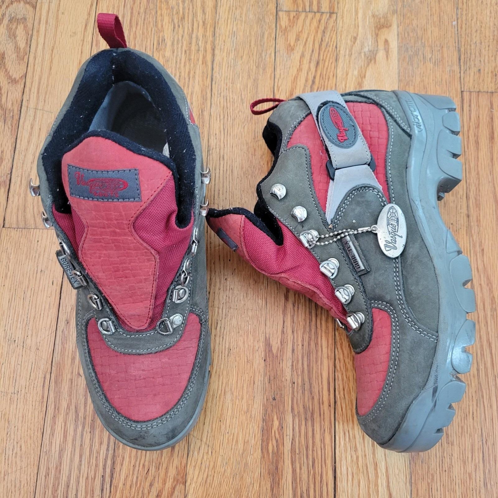 Vasque 7 Gore Tex Hiking Mountaineering Boot Red Gray Vibram