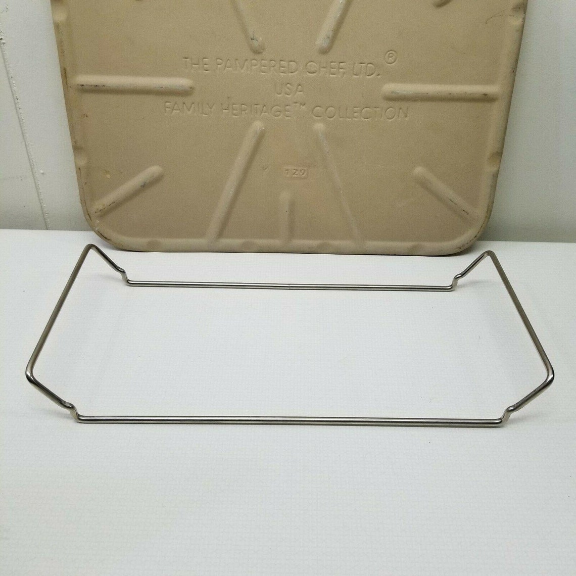 Pampered Chef 12x15 Pizza Stone Stoneware Family Heritage Etsy