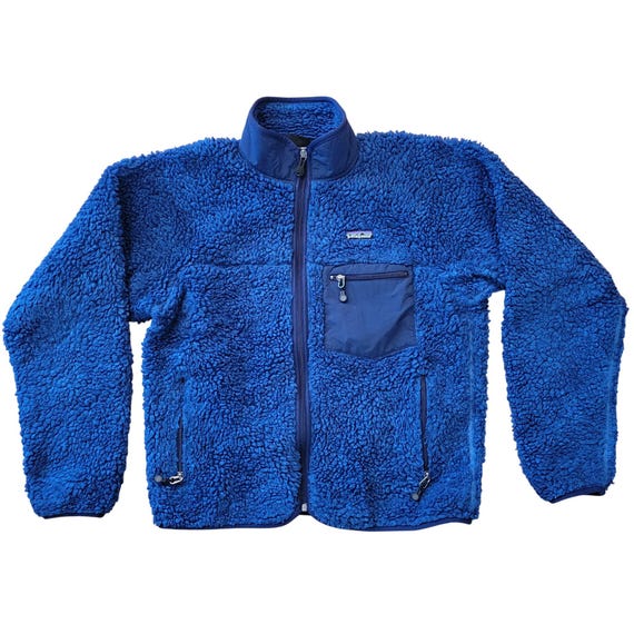 PATAGONIA Classic Retro X Canyon Blue Fleece Zip up Jacket S Thick